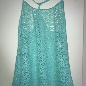 Malibu Mint Green Lace Coverup